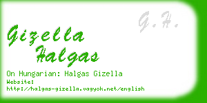 gizella halgas business card